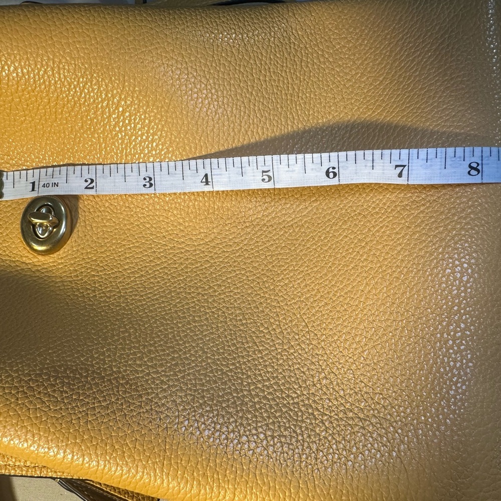 LIKE NEW Coach Pebble Leather Shoulder Bag in Mustard - Picture 12 of 12